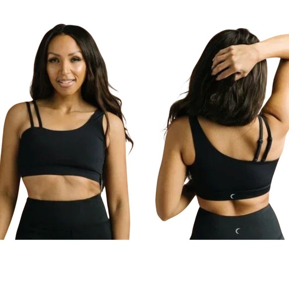 Zyia Active Other - Zyia Active Black Asymmetric Light n Tight Padded Sports Bra Size 3XL Plus NWOT